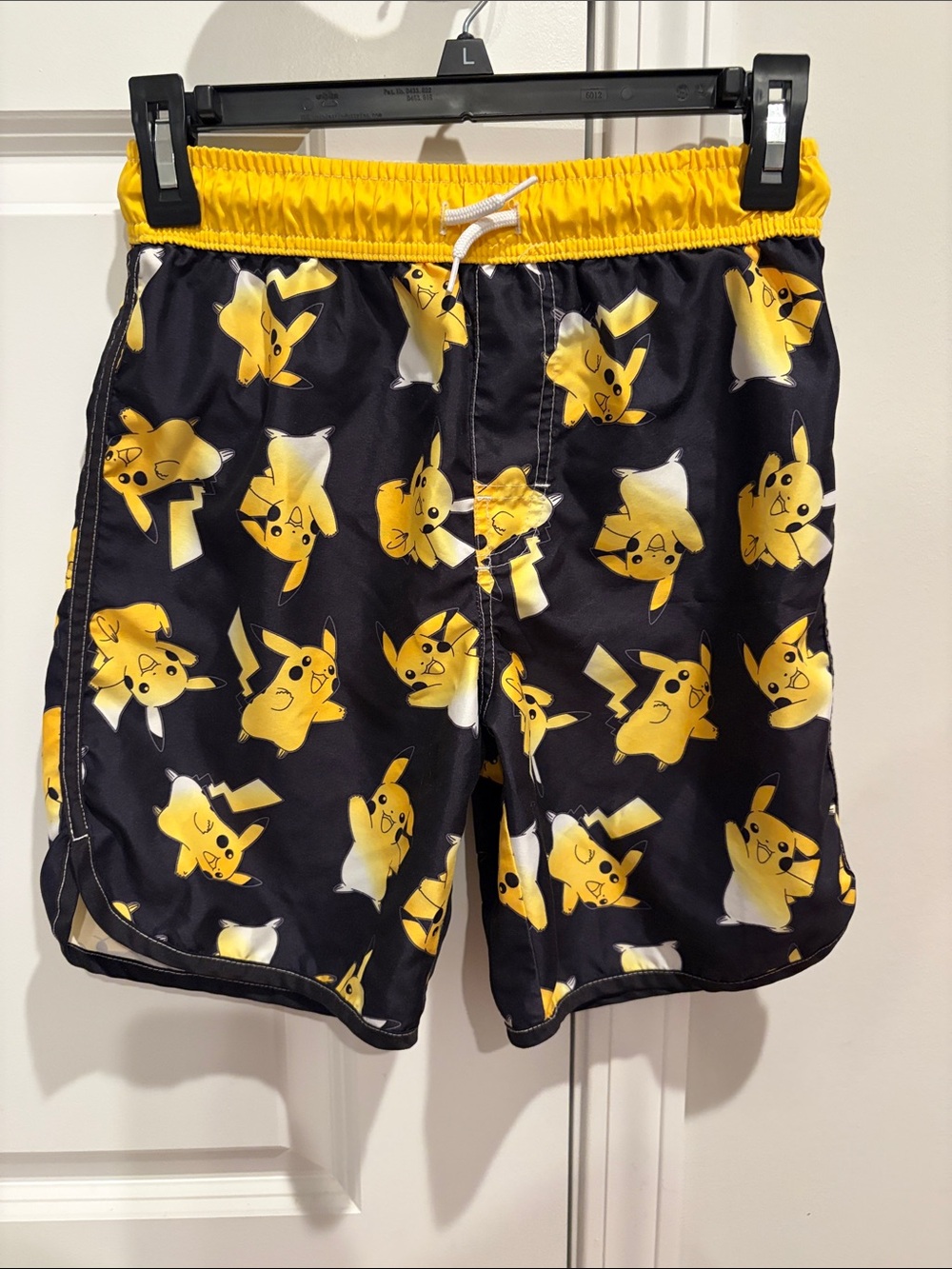 Pokemon Boys Black and Yellow Pikachu Swim Trunks